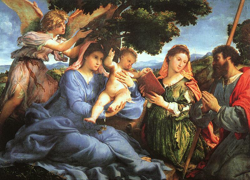 Lorenzo Lotto Madonna and Child with Saints Catherine and James